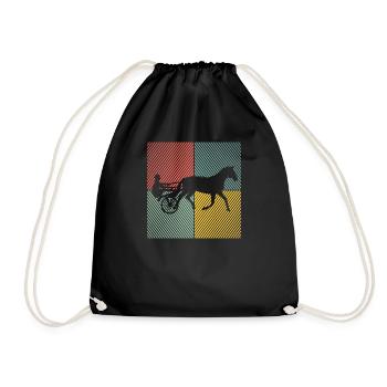 Cheval de trot, courses de trot, sports équestres, chevaux - Sac de sport léger - noir - Devant
