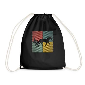 Cheval de trot, courses de trot, sports équestres, chevaux - Sac de sport léger - noir - Devant