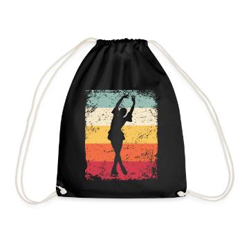 Patinage artistique Patinage artistique Patinage sur glace - Sac de sport léger - noir - Devant