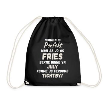 Frieze birthday text, slogan birthday in July - Drawstring Bag - black - Front