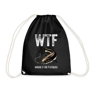 Poisson-chat pêcheur Poisson-chat Pêche au poisson-chat Pêche au poisson-chat - Sac de sport léger - noir - Devant