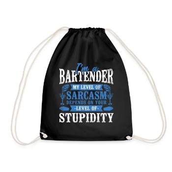 Barman Mixologue Je suis A - Sac de sport léger - noir - Devant