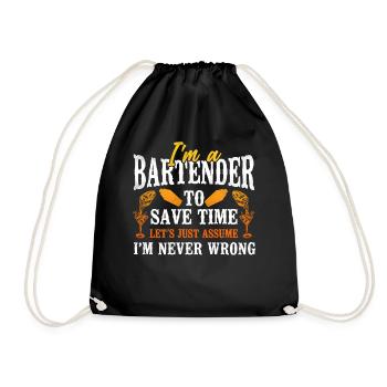 Bartender Mixologist I'm A - Turnbeutel - Schwarz - Vorne