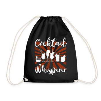 Bartender Mixologist Cocktail - Drawstring Bag - black - Front