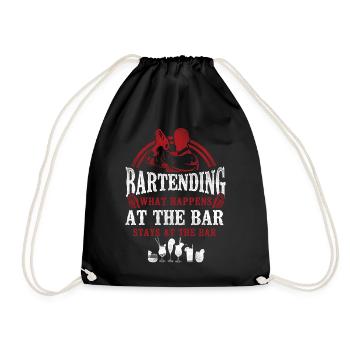 Bartender Mixologist Bartending - Turnbeutel - Schwarz - Vorne
