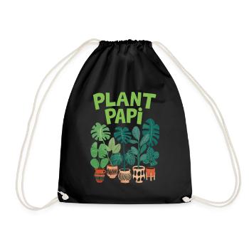 Plant Papi - Stylish Plant Lover Design - Drawstring Bag - black - Front