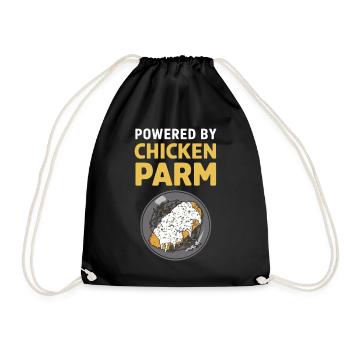 Propulsé par Poulet Parm Cuisine italienne - Sac de sport léger - noir - Devant
