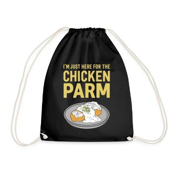 Je suis juste ici pour le poulet parme - Sac de sport léger - noir - Devant