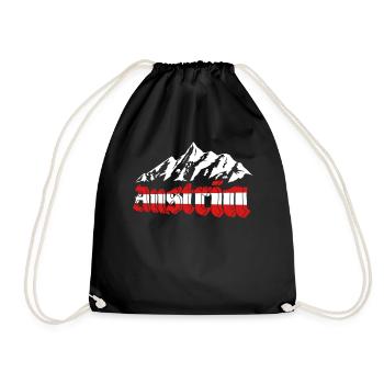 Austria Vacation Eagle Alps Mountains Gift - Drawstring Bag - black - Front