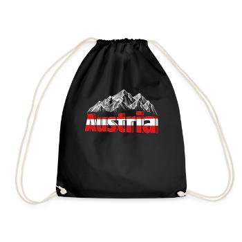 Austria Vacation Eagle Alps Mountains Gift - Drawstring Bag - black - Front