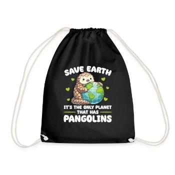 Ist der einzige Planet mit Schuppentiere Earth Day - Turnbeutel - Schwarz - Vorne