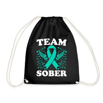 Awareness of Addiction Prevention Addiction - Drawstring Bag - black - Front