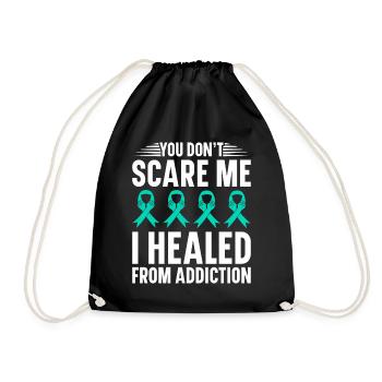 Awareness of Addiction Prevention Addiction - Drawstring Bag - black - Front