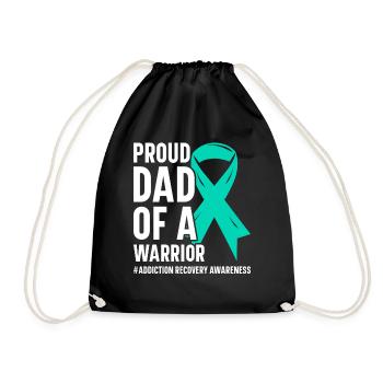Awareness of Addiction Prevention Addiction - Drawstring Bag - black - Front