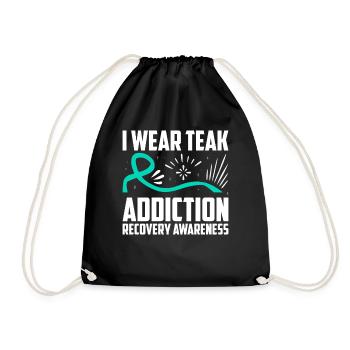 Awareness of Addiction Prevention Addiction - Drawstring Bag - black - Front