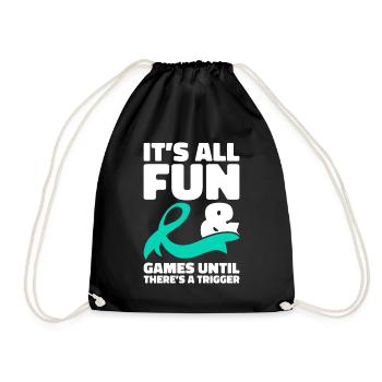 Awareness of Addiction Prevention Addiction - Drawstring Bag - black - Front