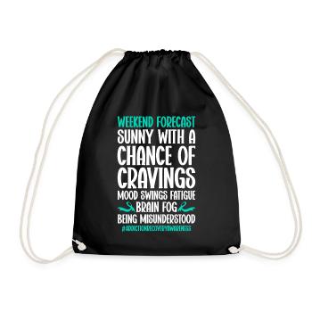 Awareness of Addiction Prevention Addiction - Drawstring Bag - black - Front