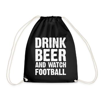 Buvez de la bière et regardez le football - Sac de sport léger - noir - Devant