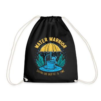 Water Warrior Drop Hero - Drawstring Bag - black - Front