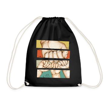 Mon papa et mes 3 enfants - Sac de sport léger - noir - Devant