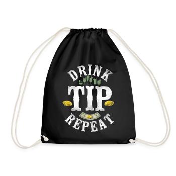 Bartender Mixologist Drink Tip - Turnbeutel - Schwarz - Vorne