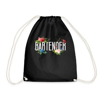 Barman Mixologue Fleurs - Sac de sport léger - noir - Devant