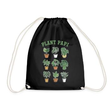 Plant Papi - L’amour des plantes d’intérieur pour de vrai - Sac de sport léger - noir - Devant