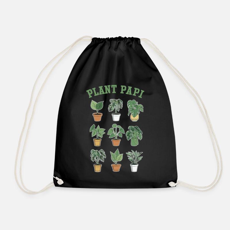 Plant Papi - L’amour des plantes d’intérieur pour de vrai - Sac de sport léger - noir