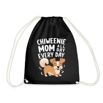 Chiweenie maman tous les jours 24 heures sur 24 - Sac de sport léger - noir - Devant