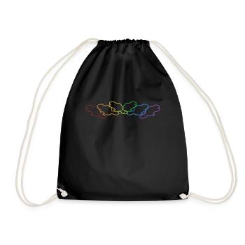 Beaver LGBT Rainbow Castor Canadensis North - Drawstring Bag - black - Front