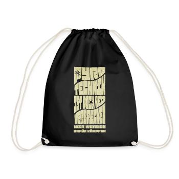 Pyrotechnics are not a crime - Meme Spruch - Drawstring Bag - black - Front