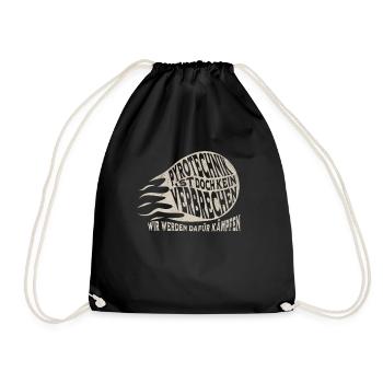 Pyrotechnics are not a crime - Meme Spruch - Drawstring Bag - black - Front