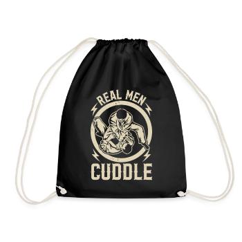 Real Men Cuddle - Jiu Jitsu Combattant Funny Brazilia - Sac de sport léger - noir - Devant