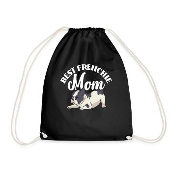 French Bulldog Mom - Drawstring Bag - black - Front
