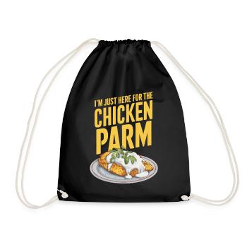 Je suis juste ici pour le poulet parme - Sac de sport léger - noir - Devant
