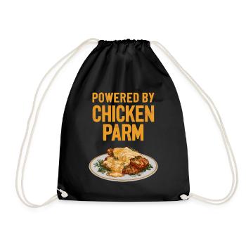 Propulsé par Poulet Parm - Poulet Parm Italien - Sac de sport léger - noir - Devant