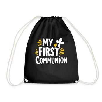My First Communion Celebration Memory - Drawstring Bag - black - Front
