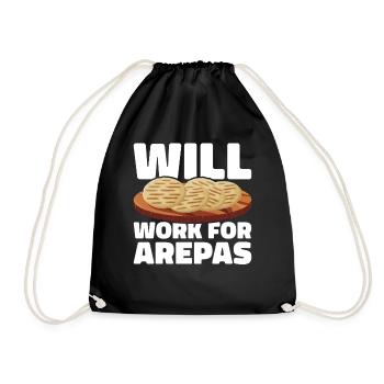 Arepa Kolumbianisches Essen - Turnbeutel - Schwarz - Vorne
