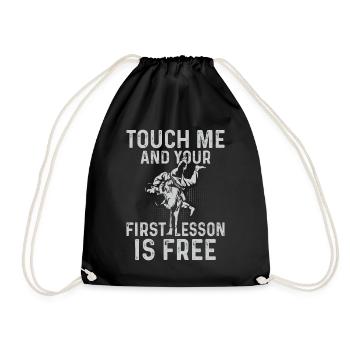 Touch me et ta première leçon est gratuite - Funny Jiu - Sac de sport léger - noir - Devant