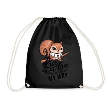 Live Let Live Get Out Of My Way Drôle En Colère - Sac de sport léger - noir - Devant