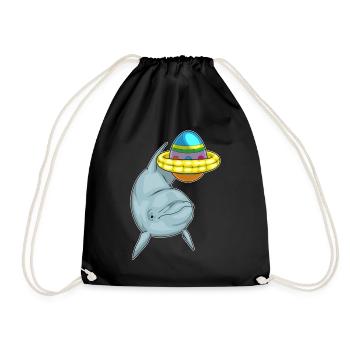 Baignade de Pâques avec dauphins - Sac de sport léger - noir - Devant
