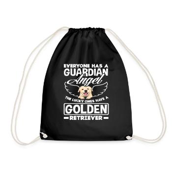 Ange gardien du Golden Retriever Dicton - Sac de sport léger - noir - Devant