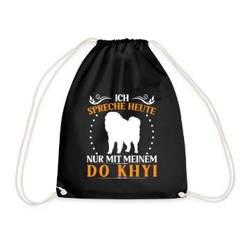 Talk only to Do Khyi Tibetan Mastiff Tibetan Mastiff - Drawstring Bag - black - Front