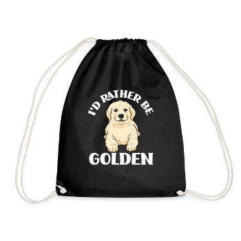 Golden Retriever Dog Dog Love - Drawstring Bag - black - Front