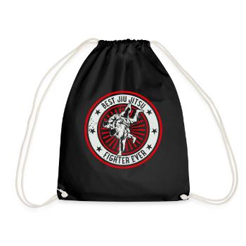 Jiu Jitsu fighting - Best Jiu Jitsu Fighter ever - Drawstring Bag - black - Front