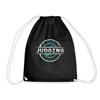 Admin Assistant I'm Silently Judging Office Worker - Drawstring Bag - black - Front