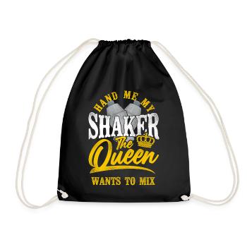 Bartender Mixologist Queen Hand Me - Turnbeutel - Schwarz - Vorne