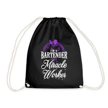 Bartender Mixologist Bartender - Turnbeutel - Schwarz - Vorne