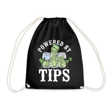Bartender Mixologist Powered By - Drawstring Bag - black - Front
