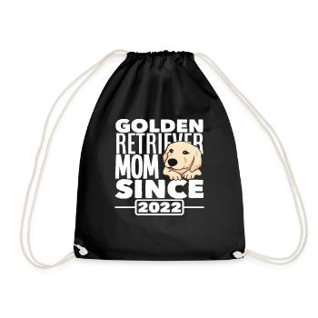 Golden Retriever Mom 2022 - Drawstring Bag - black - Front